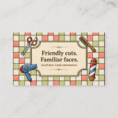 Friendly Barber and Hair Stylist Business Card 名刺 (裏面)