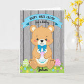 Friendly Bear Springtime Card カード (黄色い花)