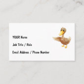 Friendly Cartoon Duck with Contact Info 名刺 (正面)