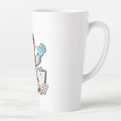 Friendly Doctor Mascot Medical Cartoon Design カフェラテマグ (右)