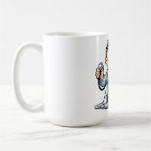 Friendly Doctor Mascot Medical Cartoon Design コーヒーマグカップ (左)