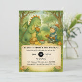 Friendly Dragon and Little Knight Picnic Birthday 招待状 (スタンド正面)
