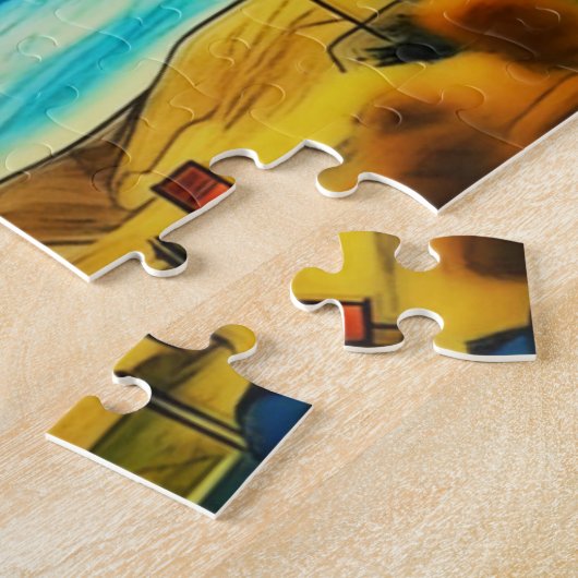 Friendly Encounter -  Dragon and Dinosaur ジグソーパズル (側面)