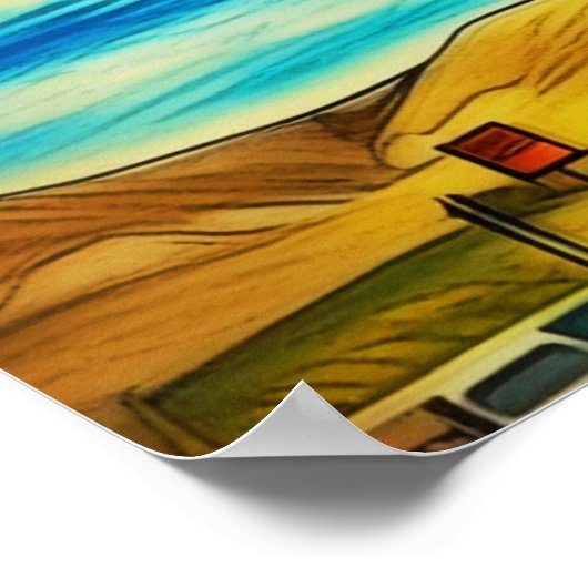 Friendly Encounter - Dragon and Dinosaur ポスター (角)