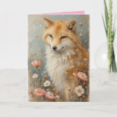 Friendly Fox among the flowers カード (正面)