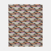 Friendly Ghosts in Cream Orange and Pink  フリースブランケット (正面)