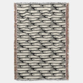 Friendly Ghosts on Cream and Pink – Halloween Patt スローブランケット (正面縦)