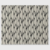 Friendly Ghosts on Cream and Pink – Halloween Patt ラッピングペーパー (フラット)