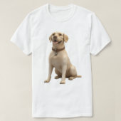 Friendly Labrador Retriever Cartoon Tシャツ (デザイン正面)