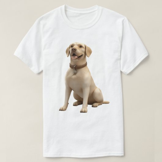 Friendly Labrador Retriever Cartoon Tシャツ (デザイン正面)