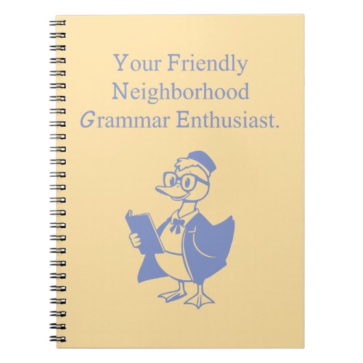 Friendly Neighborhood Grammar Enthusiast Design ノートブック (正面)