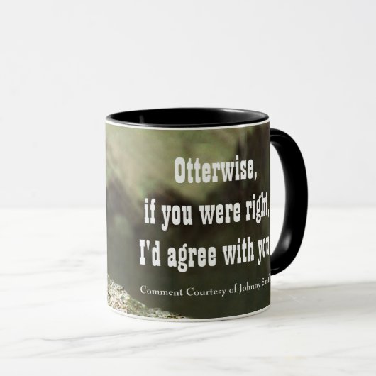 Friendly Otter and Funny Message personalize マグカップ (正面右)