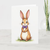 Friendly Rabbit Greeting Card カード (正面)