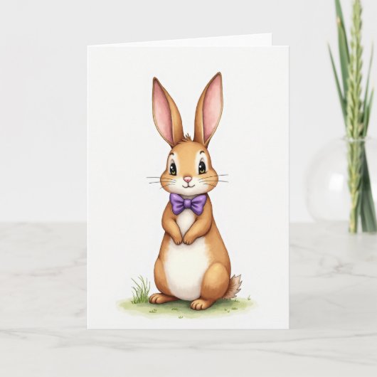 Friendly Rabbit Greeting Card カード (正面)