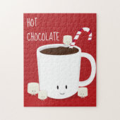 Friendly Red White Hot Chocolate Marshmallows ジグソーパズル (縦)