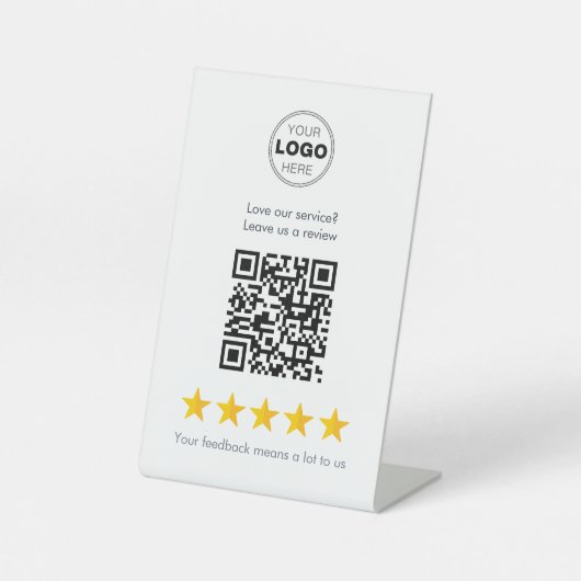 Friendly Small Business Review QR Code 台座サイン (正面)