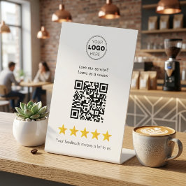 Friendly Small Business Review QR Code 台座サイン