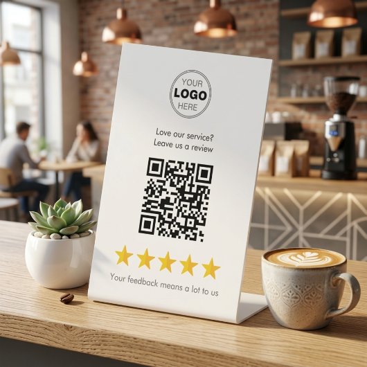 Friendly Small Business Review QR Code 台座サイン