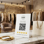 Friendly Small Business Review QR Code 台座サイン