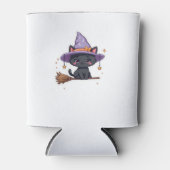 Friendly Witch Hat Cat  Cute Pastel Kawaii Hallowe 缶クーラー (正面)