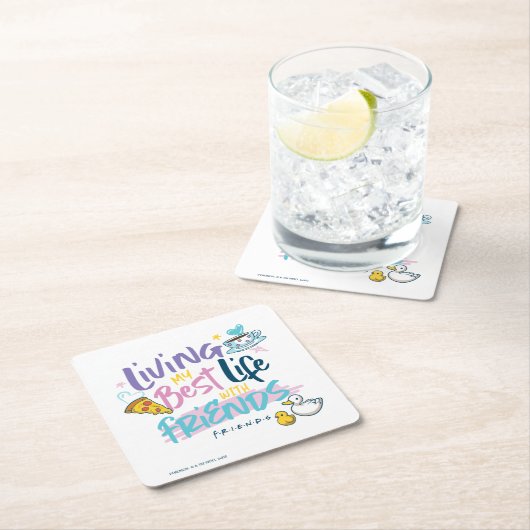 FRIENDSと最高のの生活™ スクエアペーパーコースター (インサイチュ)