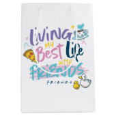 FRIENDSと最高のの生活™ ミディアムペーパーバッグ (正面)
