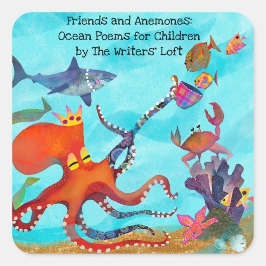FriendsとAnemonesスタンプ スクエアシール (正面)
