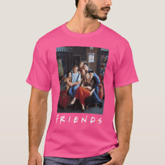 Friendsのメインキャラクターのレトロなグループポスター 復古 tシャツ
