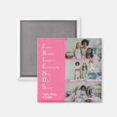 FRIENDSカスタムフォトピンク マグネット (正面/裏面)