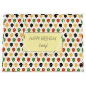 FRIENDSテレビ番組の誕生日ストライプガーリーエレガント ラージペーパーバッグ (正面)