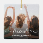 Friends両面カーリースクリプトオーバーレイフォト セラミックオーナメント (裏面)