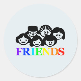 Friends友情スタンプ ラウンドシール