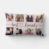 FRIENDS最高の赤面ピンクフォトコラージュ装飾用クッション ランバークッション (裏面)
