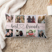 FRIENDS最高の赤面ピンクフォトコラージュ装飾用クッション ランバークッション (ブランケット)