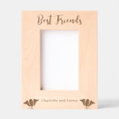 Friends最高の Cursiveスクリプトフラワーナーズポートレート レーザー彫刻フレーム (正面)