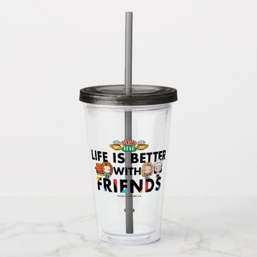 FRIENDS™ ちびキャラアート アクリルタンブラー (正面)