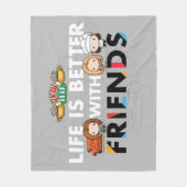 FRIENDS™ ちびキャラアート フリースブランケット (正面)