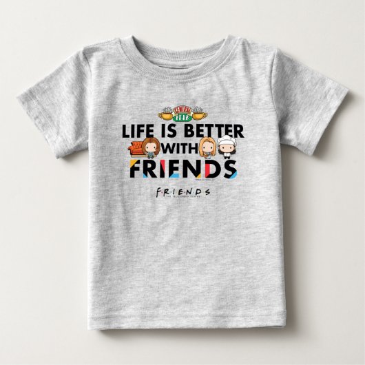 FRIENDS™ ちびキャラアート ベビーTシャツ (正面)