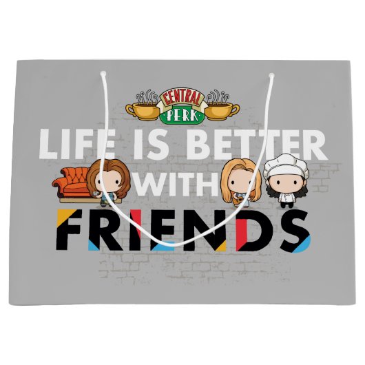 FRIENDS™ ちびキャラアート ラージペーパーバッグ (正面)