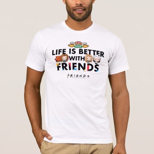 FRIENDS™ ちびキャラアート Tシャツ (正面)