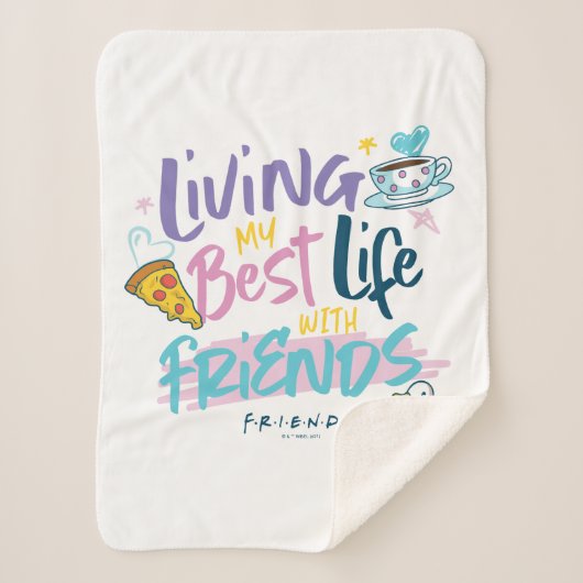 FRIENDS™と最高の人生を シェルパブランケット (正面)