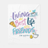 FRIENDS™と最高の人生を フリースブランケット (正面)