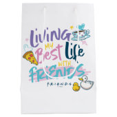FRIENDS™と最高の人生を ミディアムペーパーバッグ (裏面)