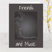 **FRIENDS**とMUSIC 2 THINGS WE共有誕生日 カード (黄色い花)