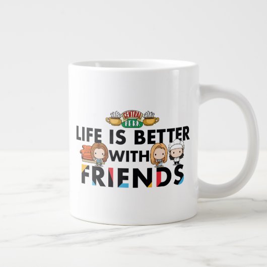 FRIENDS™のチビ(小さくかわいく書いた感じ)アート ジャンボコーヒーマグカップ (右)