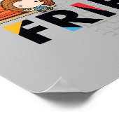 FRIENDS™のチビ(小さくかわいく書いた感じ)アート ポスター (角)
