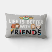 FRIENDS™のチビ(小さくかわいく書いた感じ)アート ランバークッション (裏面)
