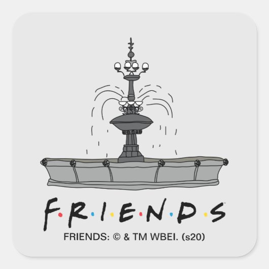 FRIENDS™の噴水 スクエアシール (正面)