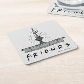 FRIENDS™の噴水 スクエアペーパーコースター (アングル)