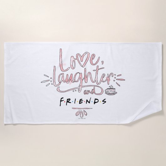 FRIENDS™の愛と笑い ビーチタオル (正面)